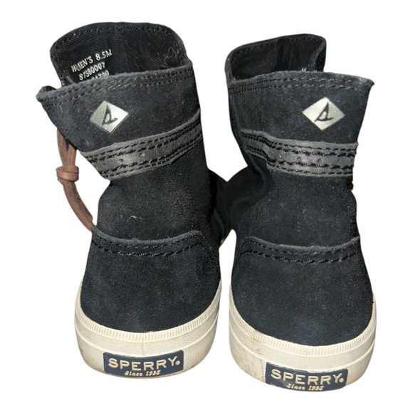 Sperry Black Crest Zone High Top Suede Sneaker Bootie, Size 8.5 - Picture 4 of 6